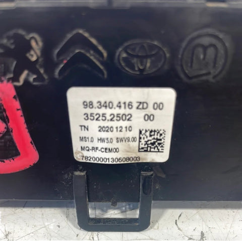 Citroen Berlingo/Peugeot Partner/Vauxhall Combo/Toyota Proace City HEATER CONTROL UNIT WITH AIRCON 2019-2024 P/N 98340416ZD