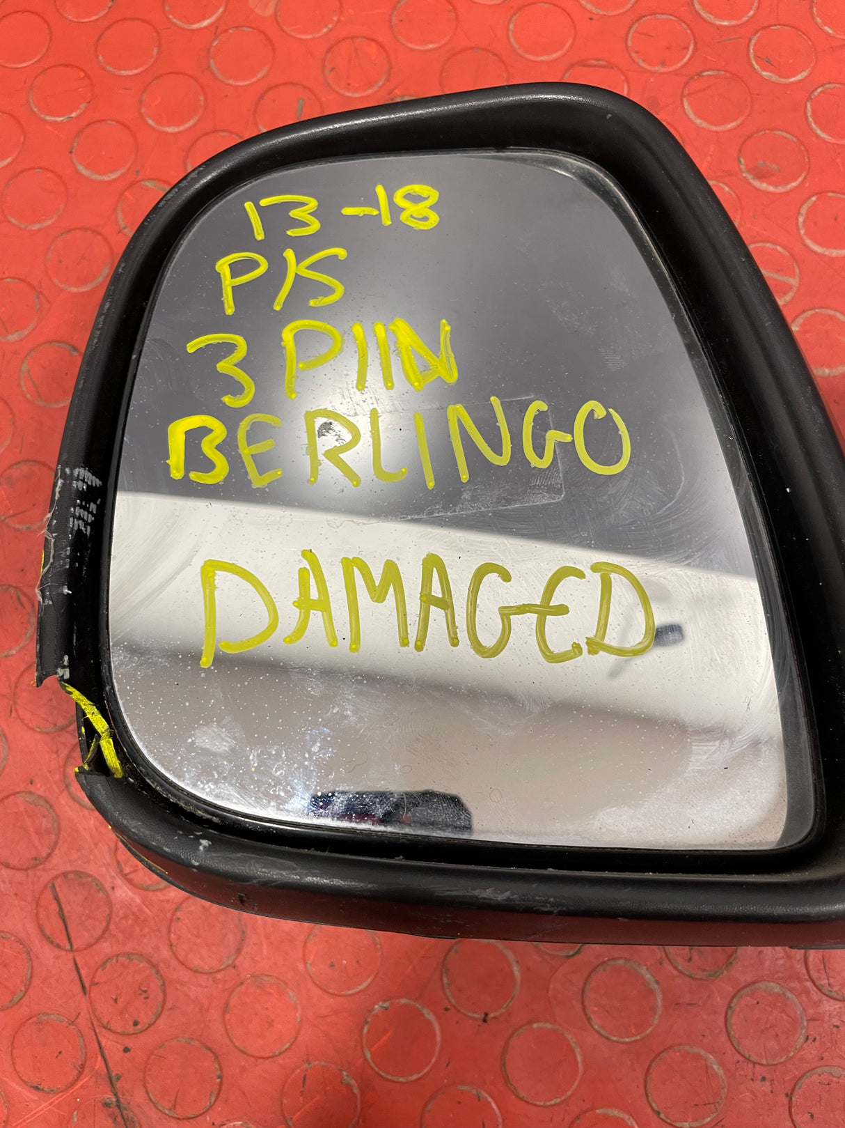 **DAMAGED** Citroen Berlingo/Peugeot Partner WING MIRROR Passengers Side 3 PIN 2013-2018 P/N 232636103 - 9