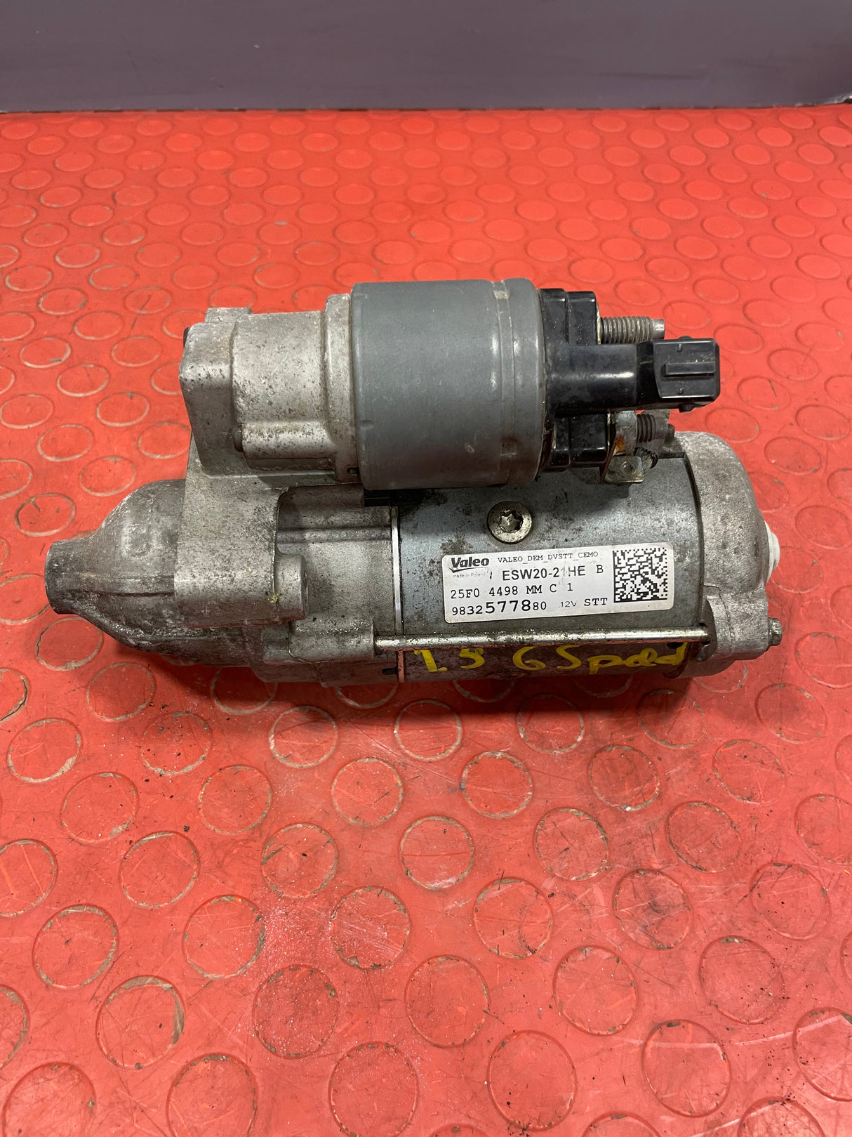 Citroen/Peugeot/Vauxhall/Toyota/Fiat STARTER MOTOR 6 Speed 1 PIN 1.5 2016-2025 P/N 9832577880 - 2
