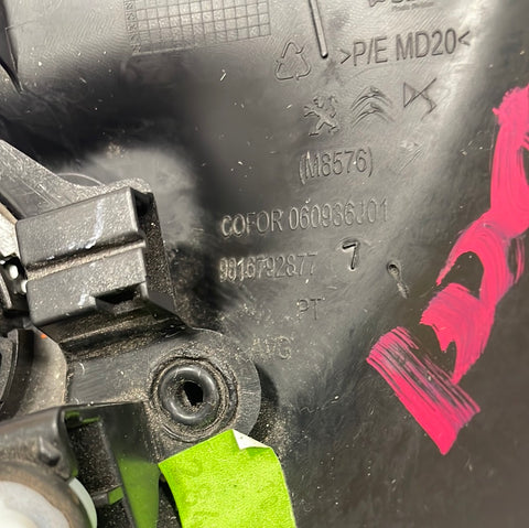 Citroen Berlingo/Peugeot Partner/Vauxhall Combo/Toyota Proace City DOOR SPEAKER Passenger's Side 2019-2024 P/N 9816792877