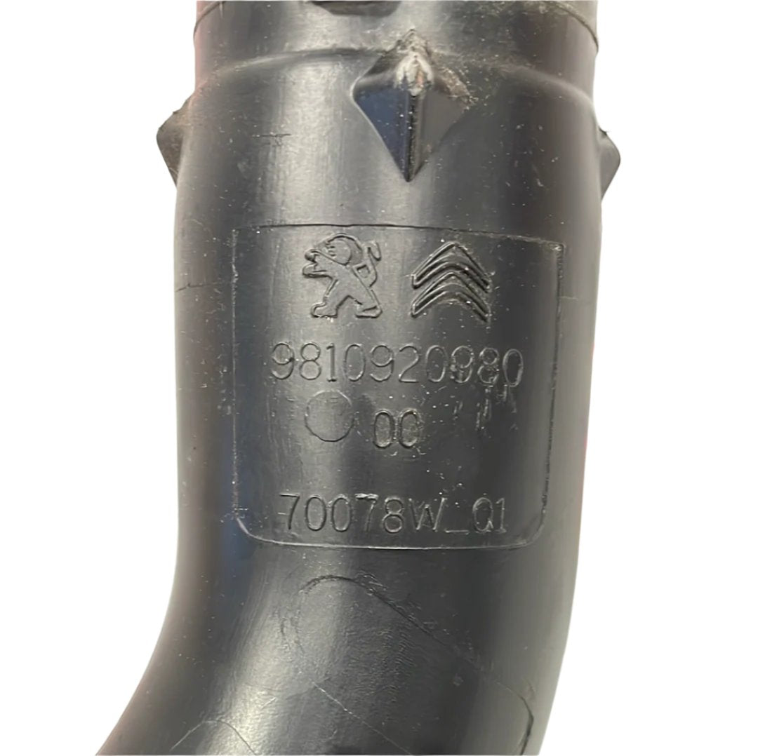 Citroen Berlingo/Peugeot Partner/Vauxhall Combo/Toyota Proace City AIR INTAKE PIPE 1.5 2019-2024 P/N 9810920980