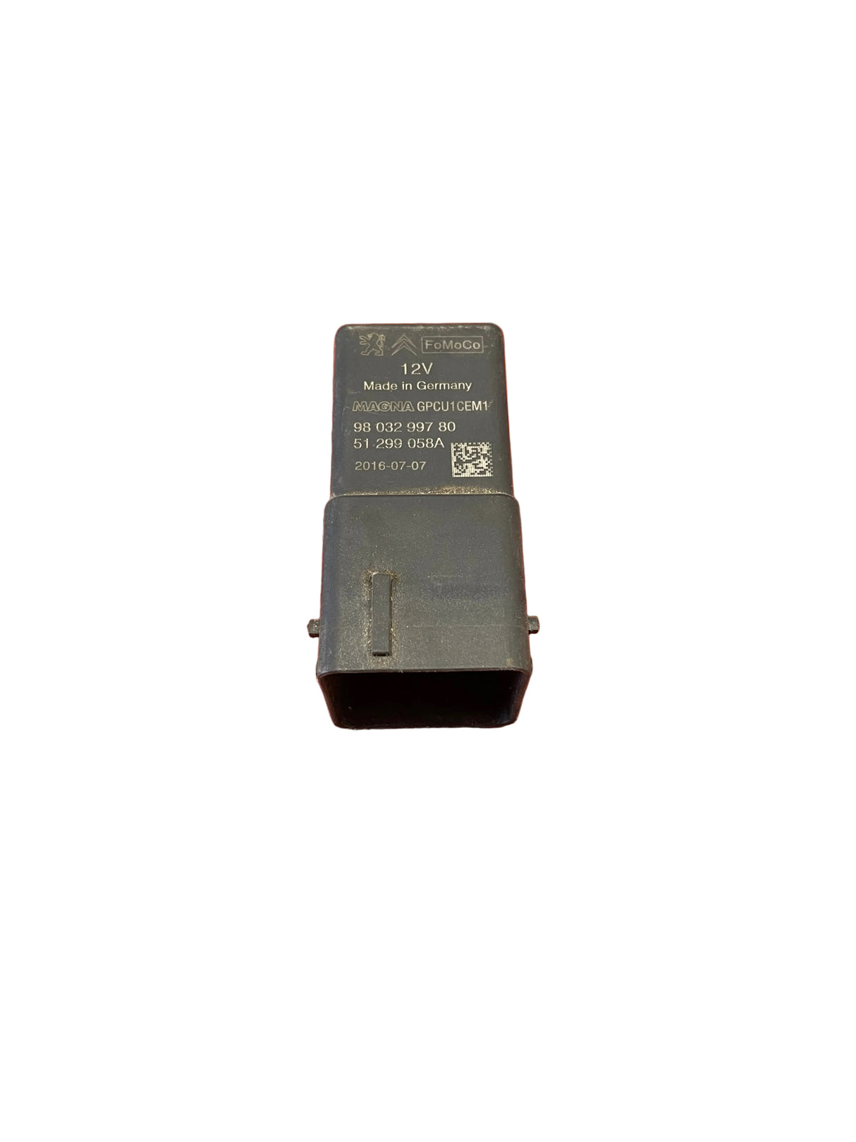 Citroen Berlingo/Peugeot Partner GLOW PLUG RELAY 1.6 2013-2018 P/N 9803299780