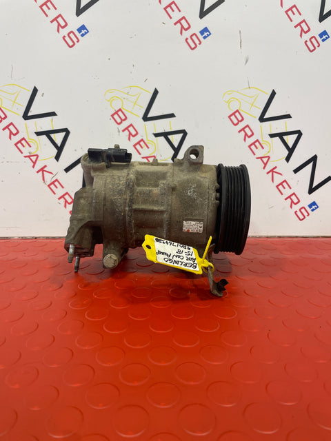 Citroen Berlingo/Peugeot Partner AIR CONDITIONING PUMP COMPRESSOR 2015-2018 P/N 9801764380