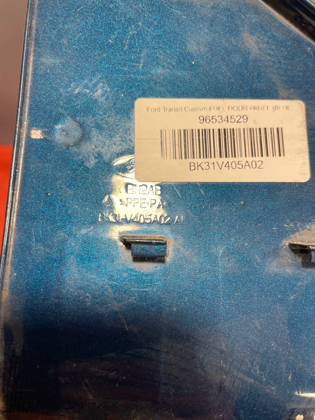 Ford Transit Custom FUEL FLAP TRIM (Royal Blue) 2013-2018 P/N BK31V405A02