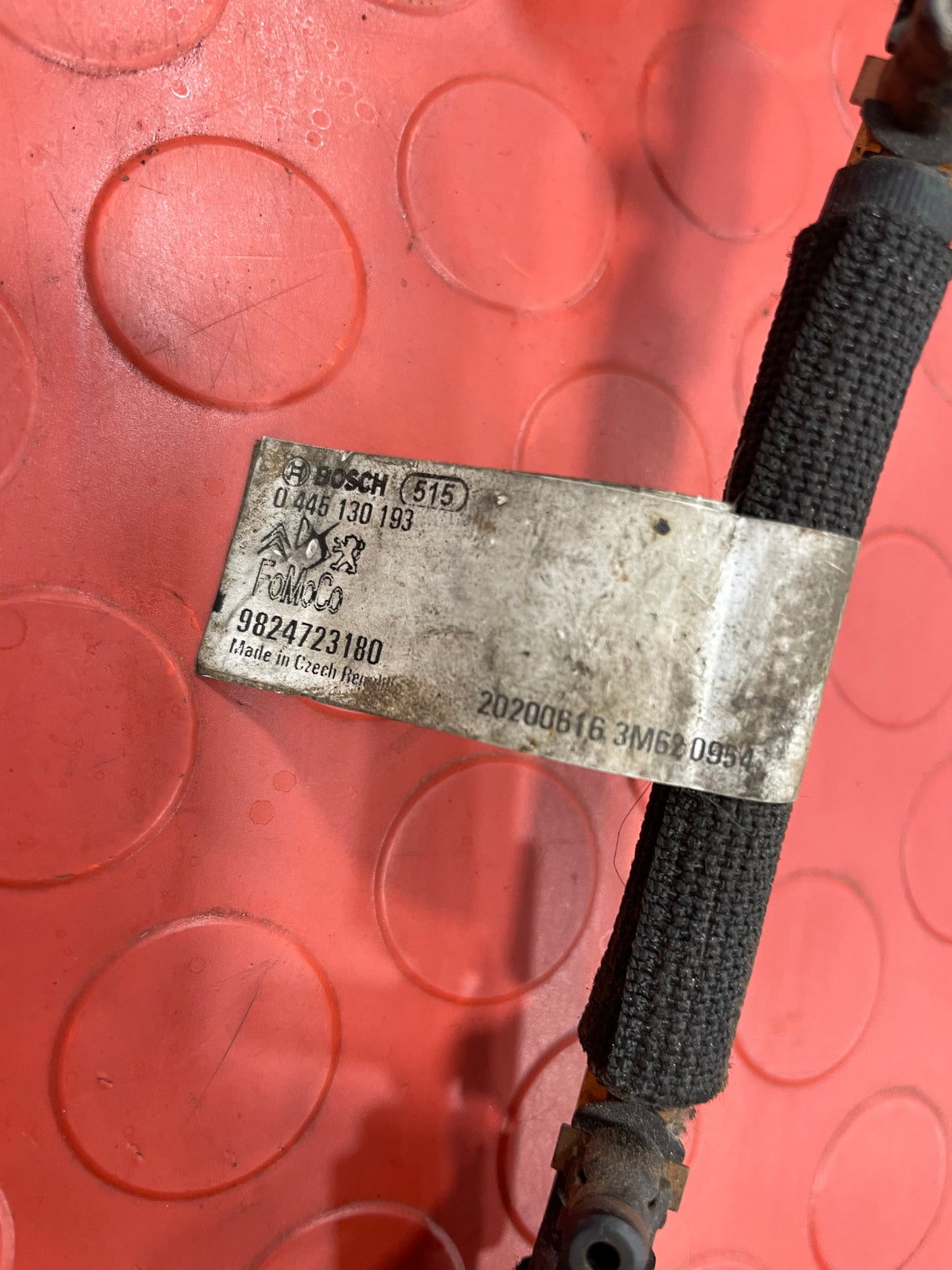 Citroen Berlingo/Peugeot Partner/Vauxhall Combo 2019 FUEL RETURN LINE HOSE 1.5 2020 P/N 9824723180