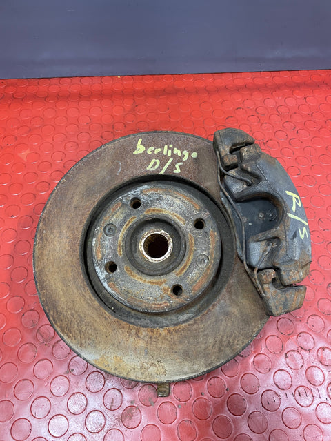 Citroen Berlingo/Peugeot Partner FRONT WHEEL HUB W/ BRAKE CALIPER Driver's Side 2008-2018 P/N 9670614080 - 3