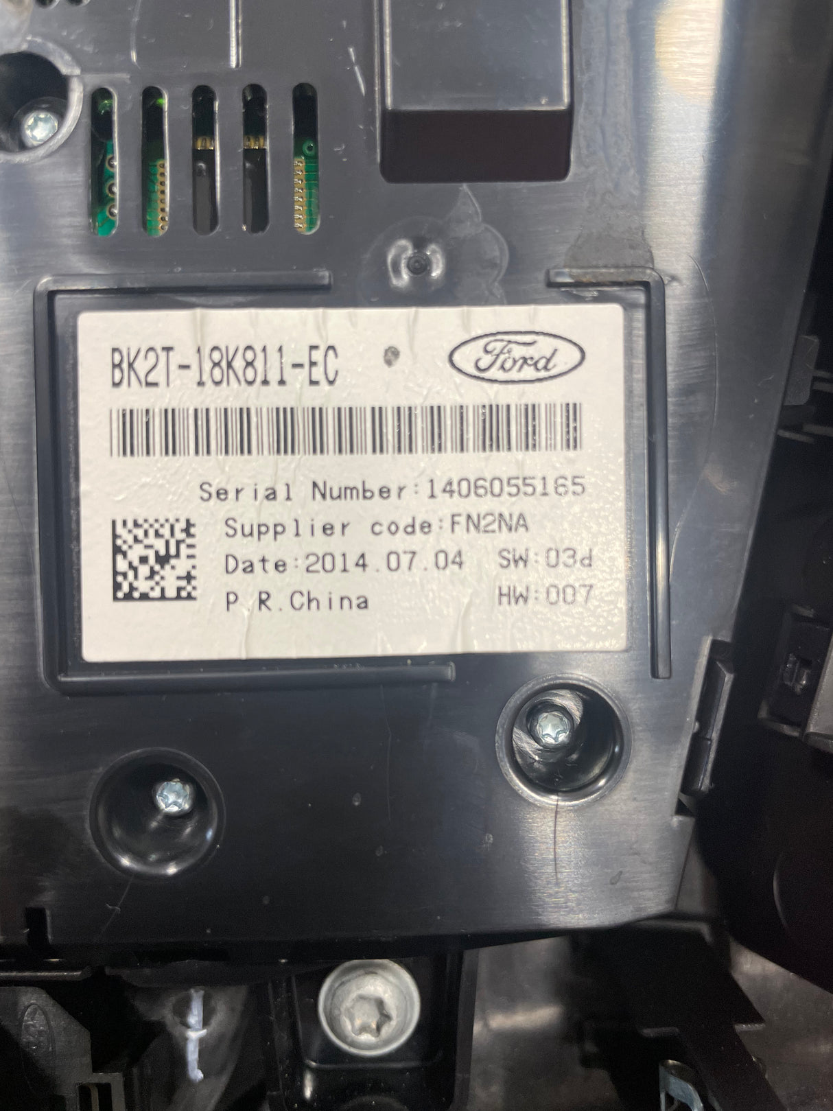 Ford Transit Connect STEREO MEDIA CONTROL PANEL AND SURROUND 2014 P/N BK2T18K811EC