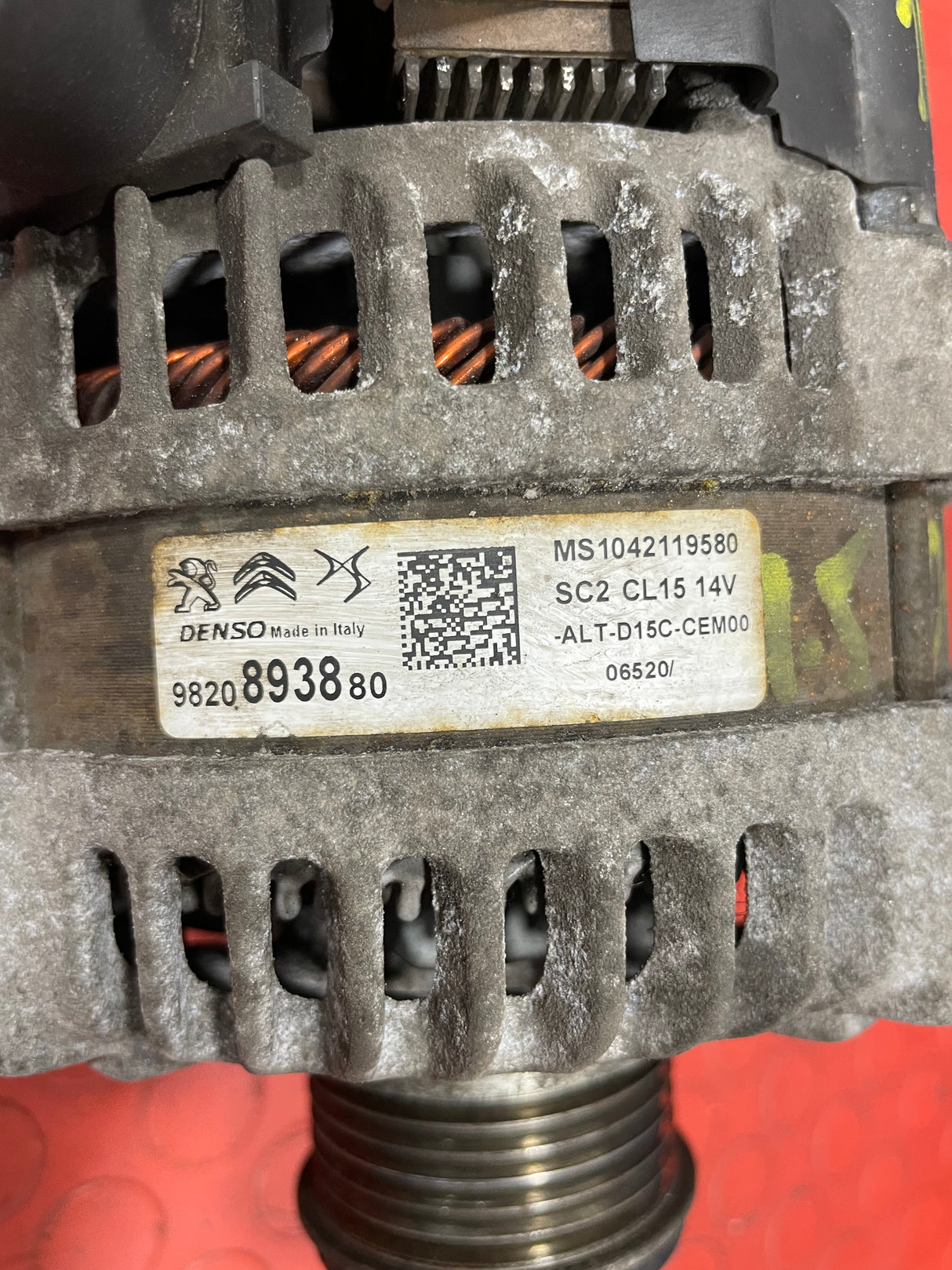 Citroen Berlingo/Dispatch /Peugeot Partner/Vauxhall Combo/Toyota Proace City ALTERNATOR 1.5 2016-2024 P/N 9820893880 - 2