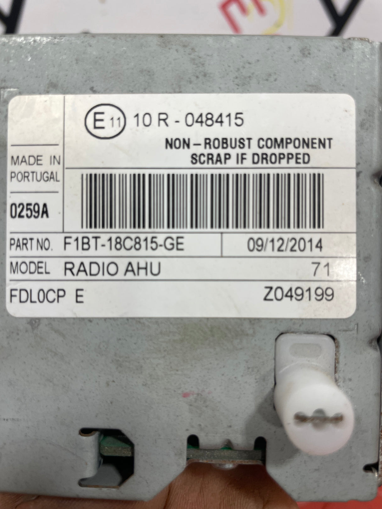 Ford Transit Custom RADIO AND CD PLAYER UNIT (FITS OTHER FORDS ASWELL) 2013-2018 P/N F1BT18C815GE