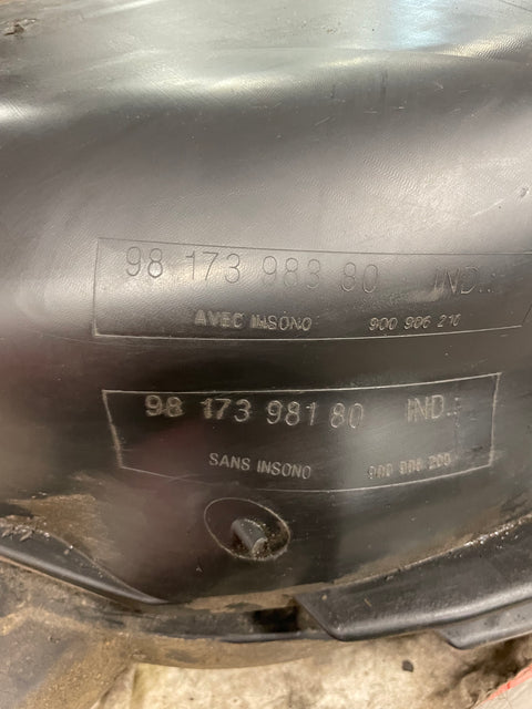 Citroen Berlingo/Peugeot Partner REAR LEFT INNER WING LINER SPLASH GUARDS 2019 P/N 9817398180 / 9817398380