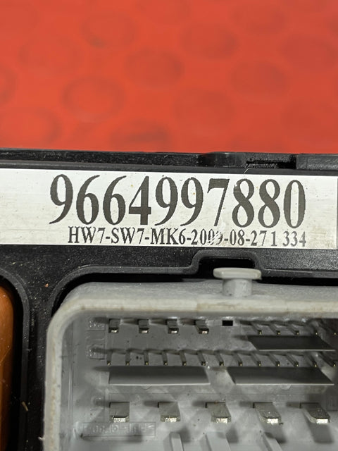 PEUGEOT 207 UNDER BONNET FUSE BOX 1.6 HDI RO9 2010 P/N 9664997880