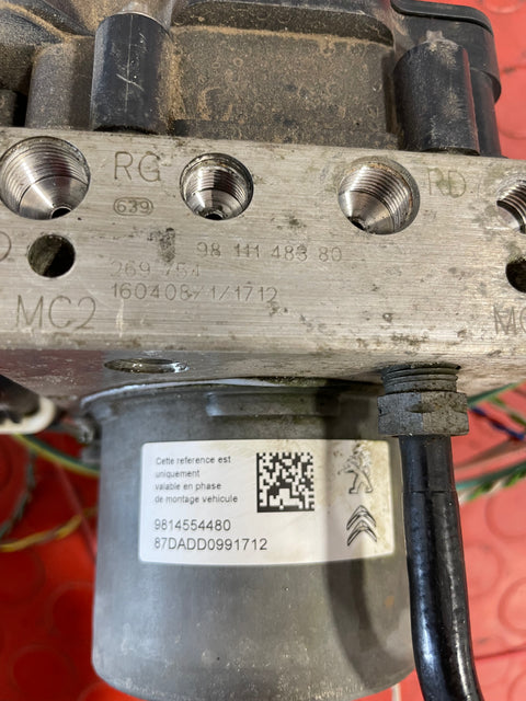 Citroen Berlingo/Peugeot Partner ABS PUMP 2016-2018 P/N 9811148380
