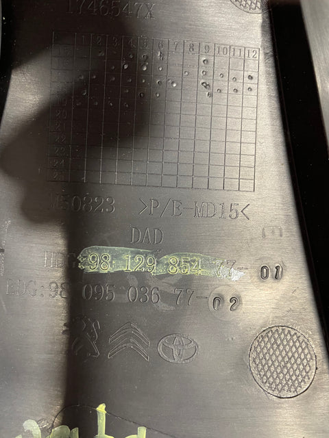 Peugeot Expert Citroen Dispatch Toyota Proace DASHBOARD TRIM CLIMATE CONTROLS WITH STEERING COLUMN TOP 2018-2024 P/N 9809503677