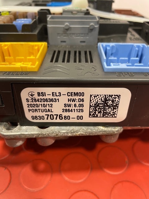 Peugeot Partner/Citroen Berlingo/Vauxhall Combo/Toyota Proace City ECU CONTROL UNIT WITH BODY CONTROL MODULE AND KEY 2020 1.5 AUTO P/N 9832694480