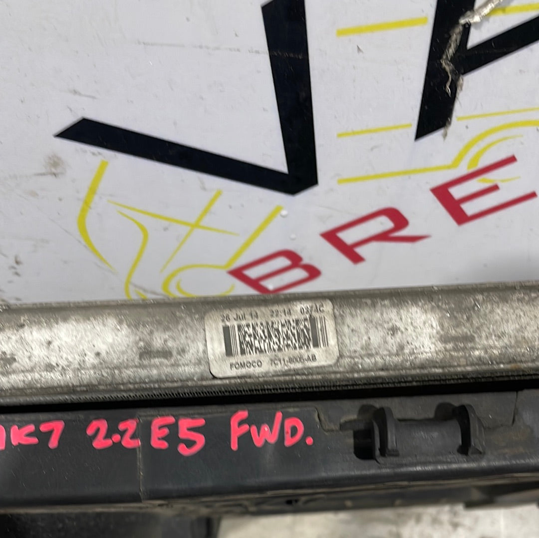 Ford Transit Mk7 FWD WATER COOLANT RADIATOR WITH FAN 2.2 2007-2011 P/N 7C118005AB