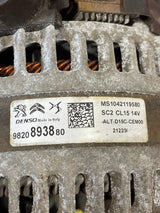 Citroen Berlingo/Dispatch /Peugeot Partner/Vauxhall Combo/Toyota Proace City ALTERNATOR 1.5 2019-2024 P/N 9820893880 - 14
