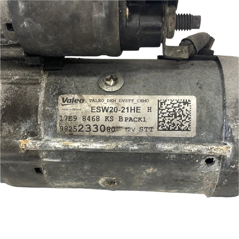 Citroen Dispatch/Peugeot Expert STARTER MOTOR 1.5 2019 P/N 982523380