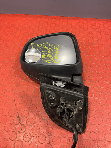 **DAMAGED** Citroen Berlingo/Peugeot Partner WING MIRROR Driver Side 4 PIN / 3 PIN (Broken Folding Joint) 2013-2018 P/N 96777525XT - 3