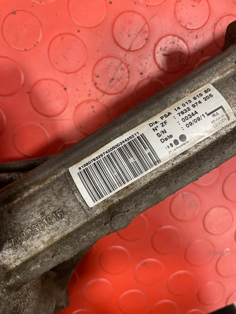 Citroen Dispatch / Peugeot Expert STEERING RACK 2008-2016 1.6 HDi P/N 7832974205