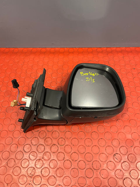 Citroen Berlingo/Peugeot Partner WING MIRROR Driver's Side O/S 2013-2018 (Black) P/N 232636104 - 11