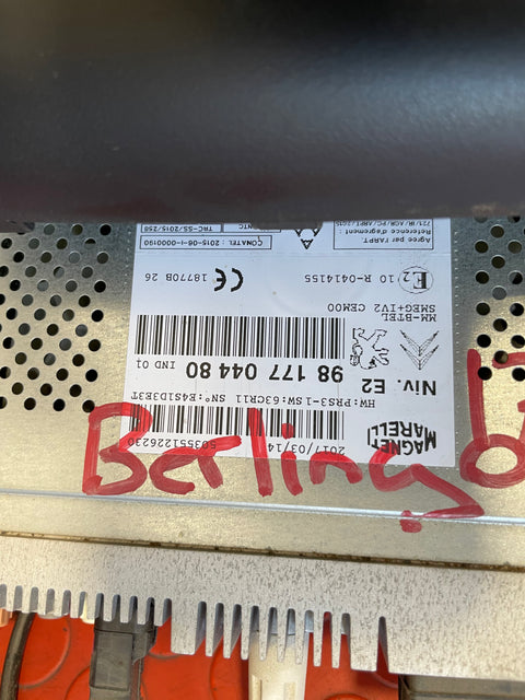 Citroen Berlingo/Peugeot Partner MULTI-MEDIA RADIO 2015-2018 P/N9817704480