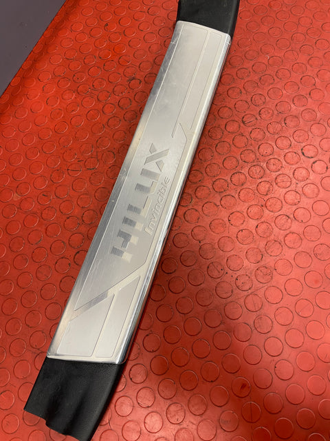 Toyota Hilux Invincible INNER CHROME THRESHOLD DOOR SILL TRIM Driver's Side 2017 P/N 67913KK010